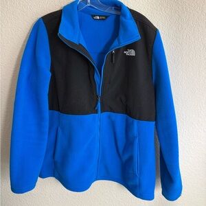 The North Face Highest Peak Fleece Jacket‎ XL Womens Full Zip Royal Blue Black